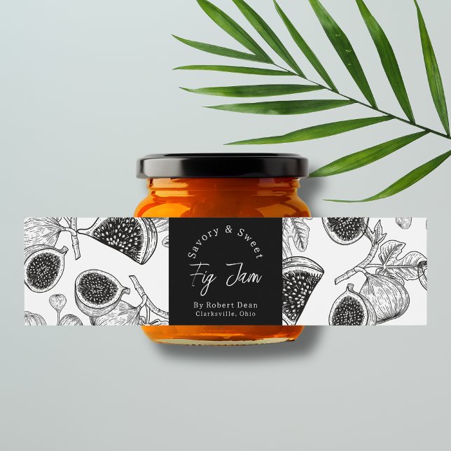  Sketch Homemade Fig Jam Wrap-around Label (Creator Uploaded)