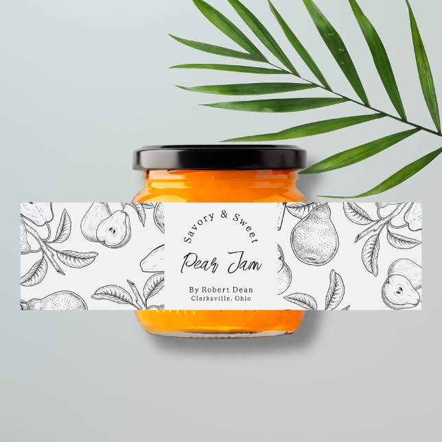  Sketch Homemade Pear Jam Wrap-around Label (Creator Uploaded)