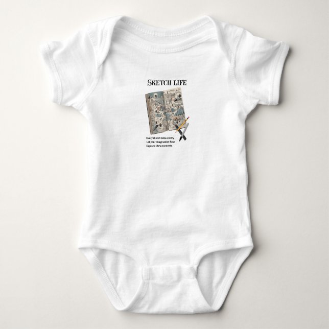 Sketch Life Baby Bodysuit (Front)