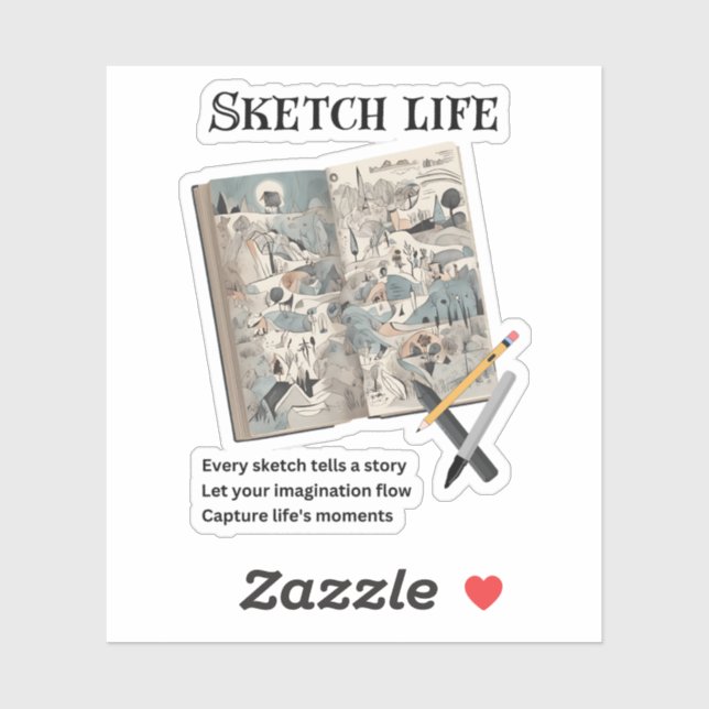 Sketch Life Sticker (Sheet)