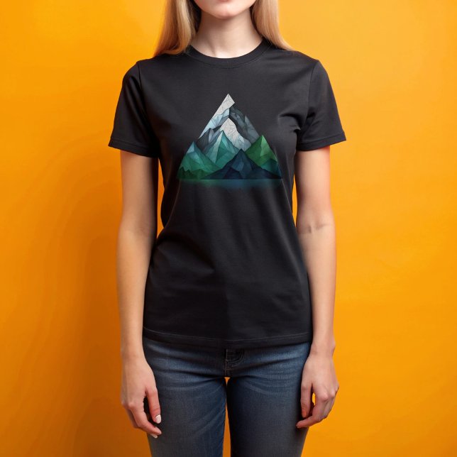 Sketch lines a geometric triangular mountain land Tri-Blend shirt (Creator Uploaded)