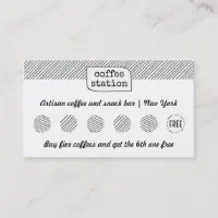 Sketch Lines Personalized Punch Stamp Loyalty Card | Zazzle