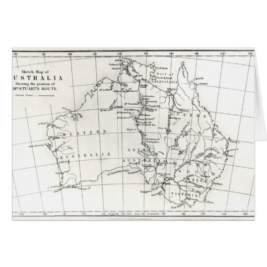 Sketch map of Australia Cards (Front Horizontal)