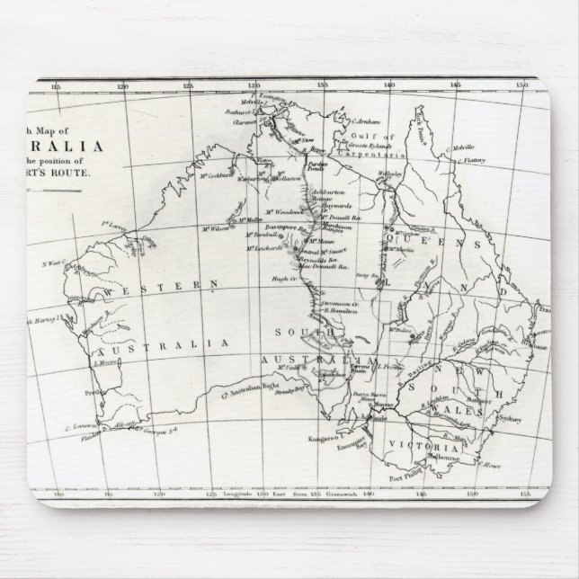Sketch map of Australia Mouse Pad (Front)
