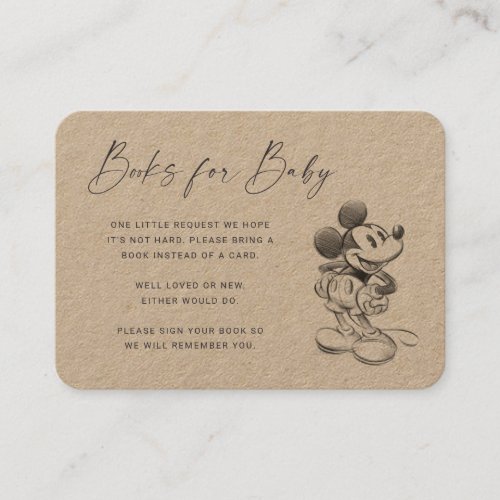 Sketch Mickey Mouse  Books for Baby Insert Card