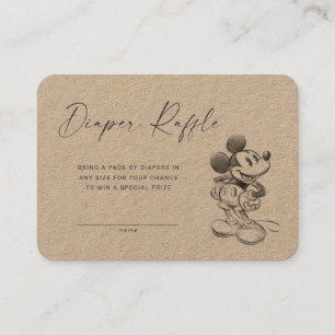Sketch Mickey Mouse   Diaper Raffle Insert Card