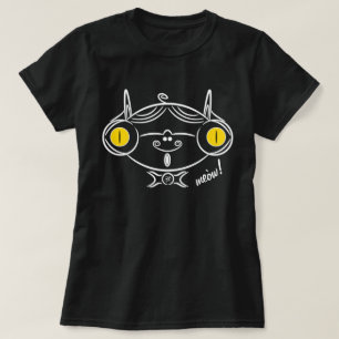 Sketch of a classy cat with glasses & a mustache T-Shirt
