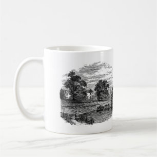 Sketch of a Rural American Farm House Coffee Mug