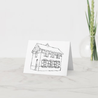 Sketch of an Old House, with Shutters. Card