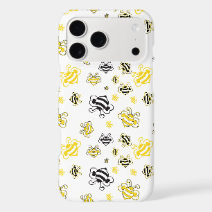 Sketch of Bees Pattern iPhone Case Nature Bee