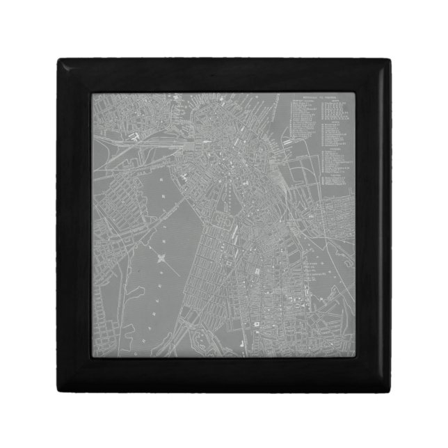Sketch of Boston City Map Gift Box (Front)