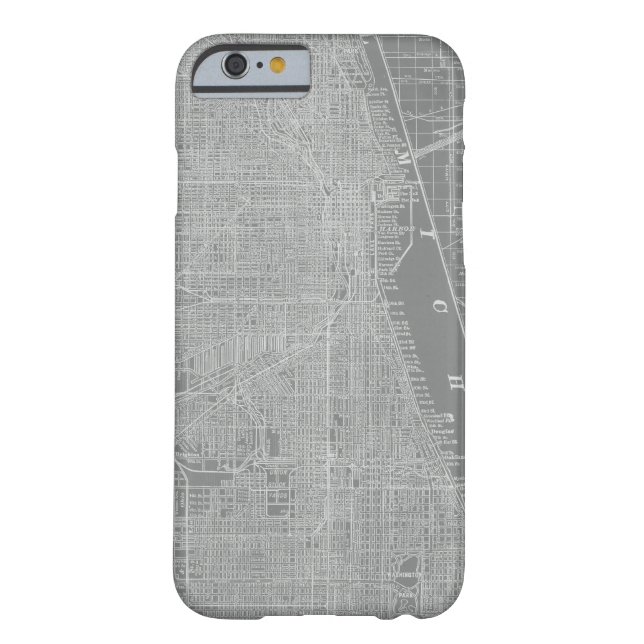 Sketch of Chicago City Map Case-Mate iPhone Case (Back)