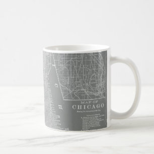 Sketch of Chicago City Map Coffee Mug