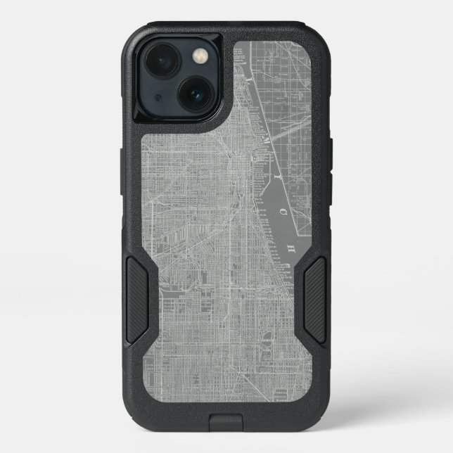 Sketch of Chicago City Map Otterbox iPhone Case (Back)