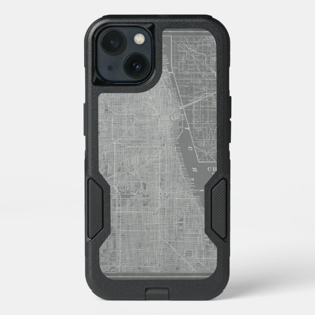 Sketch of Chicago City Map Otterbox iPhone Case (Back)