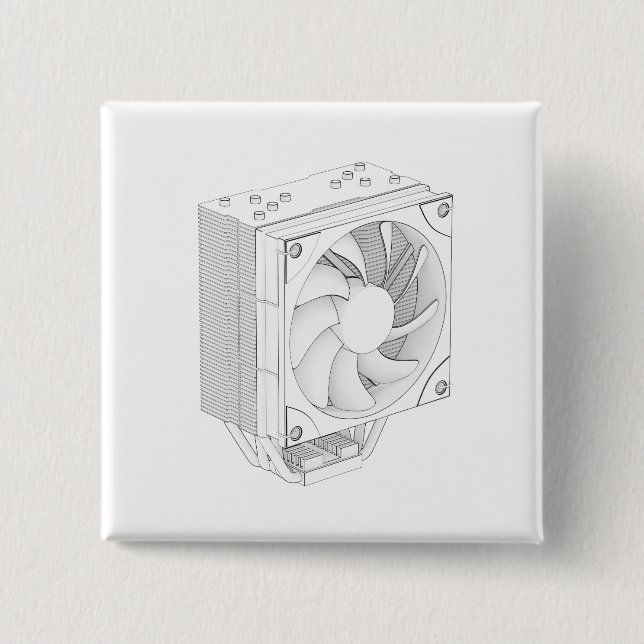 Sketch of computer processor cooler button (Front)