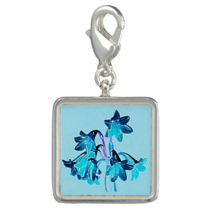 Sketch of Daylilies - Cobalt and Sky Blue Charm