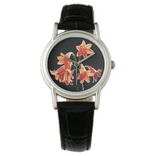 Sketch of Daylilies - Mandarin orange and Rust Watch