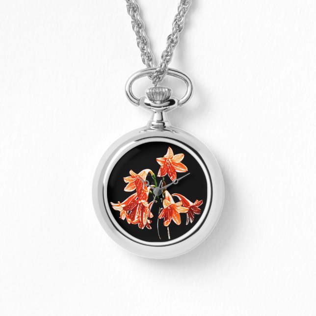Sketch of Daylilies - Mandarin orange and Rust Watch (Front)