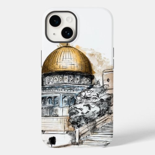 Sketch of Dome of The Rock _ Palestine Case_Mate iPhone 14 Case