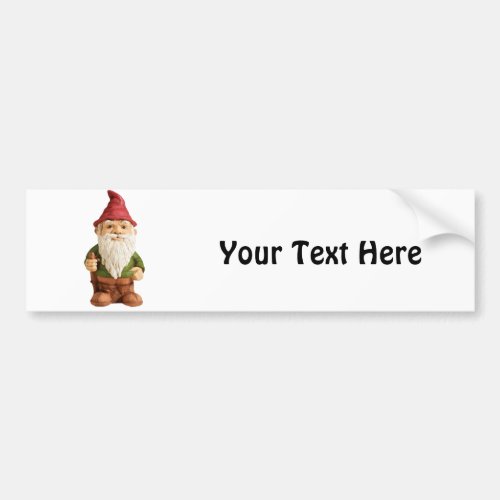 Sketch of Garden Gnome Bumper Sticker