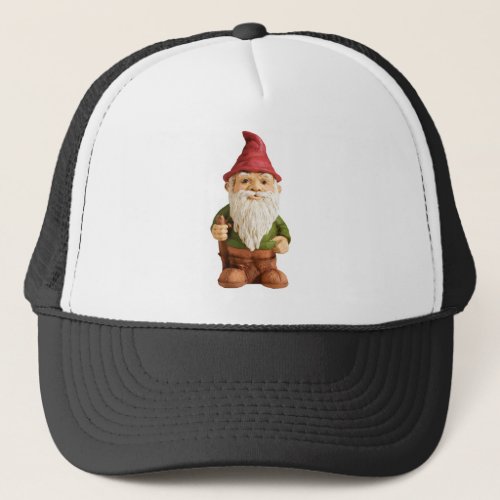 Sketch of Garden Gnome Trucker Hat