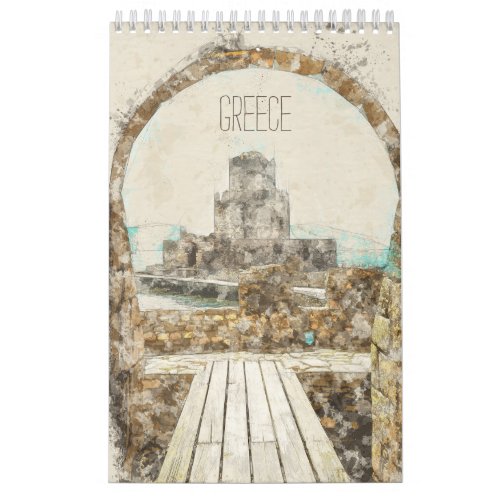 Sketch of images  of Greece Calendar