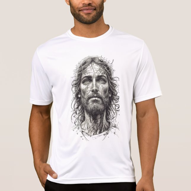 sketch of jesus, Chris T-Shirt (Front)