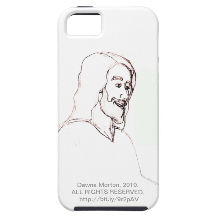 sketch of Jesus iPhone 5 Cases