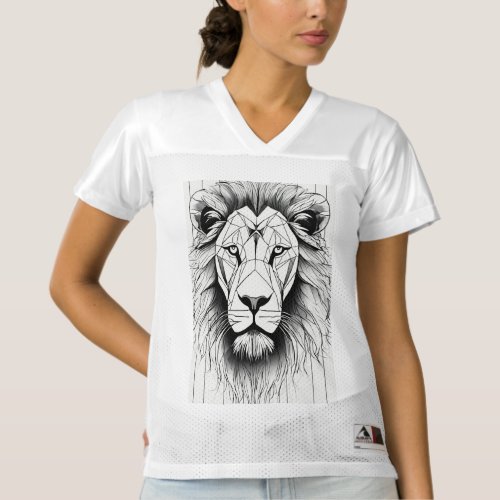 Sketch of lion women t_shirt