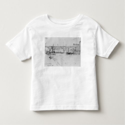 Sketch of London Bridge 1860 Toddler T_shirt