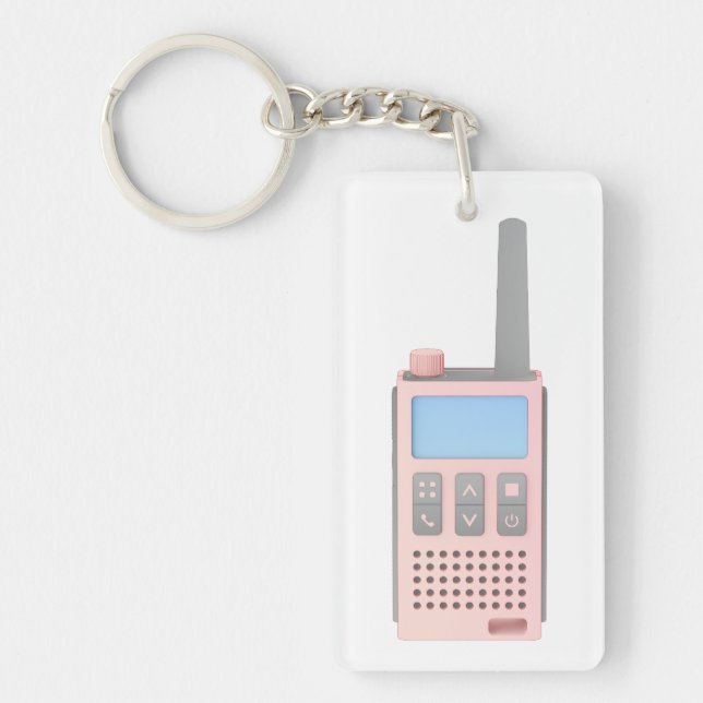 Sketch of modern walkie talkie keychain (Front)