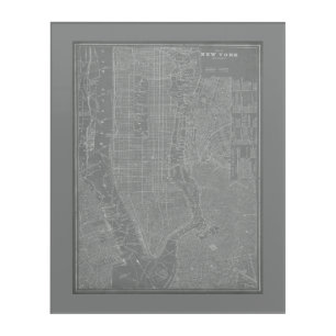 Sketch of New York City Map Acrylic Print