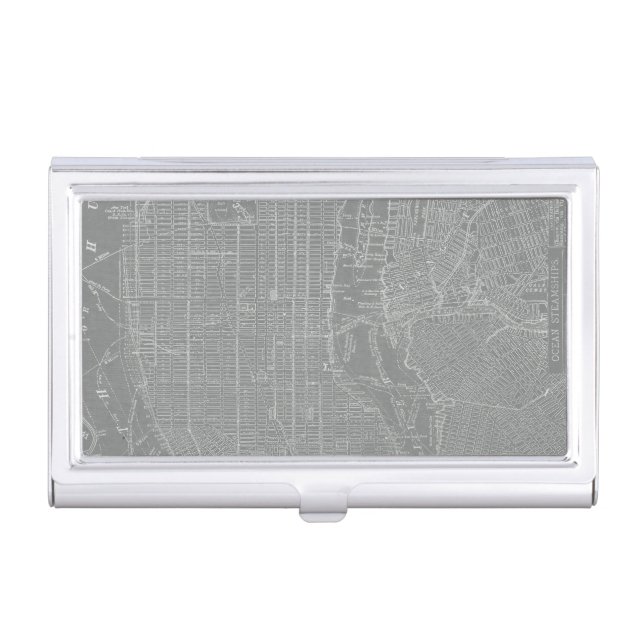 Sketch of New York City Map Business Card Case (Front)