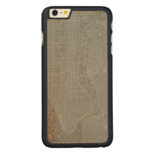 Sketch of New York City Map Carved Maple iPhone 6 Plus Slim Case