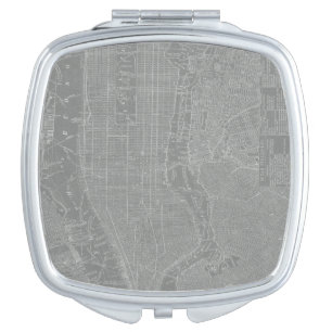 Sketch of New York City Map Compact Mirror