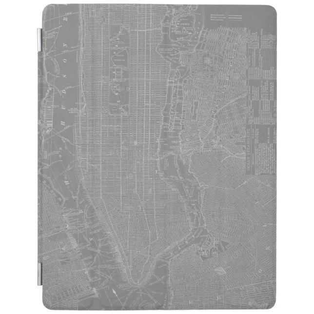 Sketch of New York City Map iPad Smart Cover (Front)