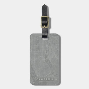 Sketch of New York City Map Luggage Tag