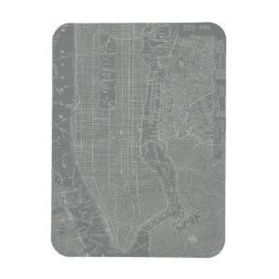 Sketch of New York City Map Magnet