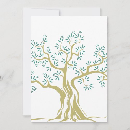 Sketch of Olive tree Holiday Card