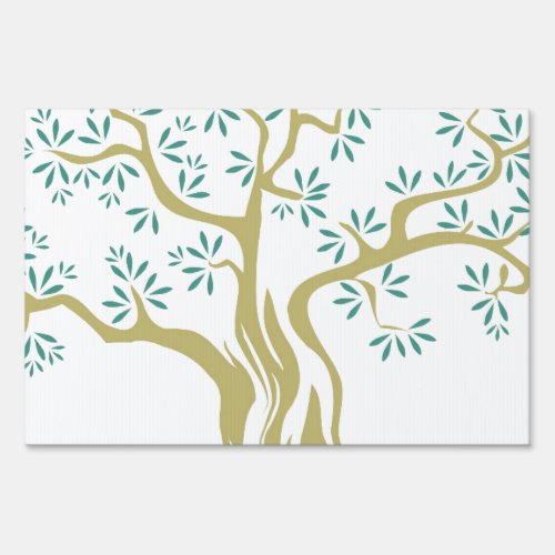 Sketch of Olive tree Sign