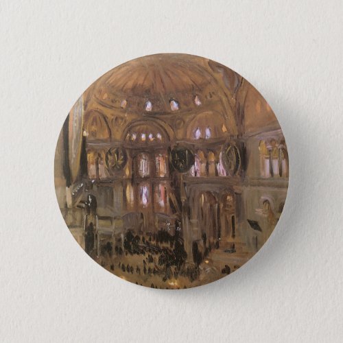 Sketch of Santa Sophia by John Singer Sargent Button