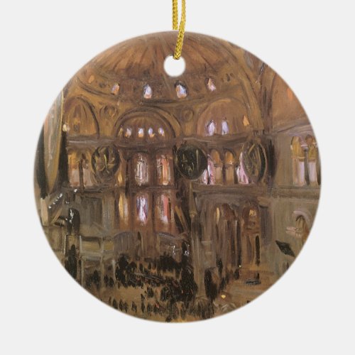 Sketch of Santa Sophia by John Singer Sargent Ceramic Ornament