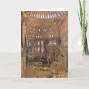 Sketch of Santa Sophia by John Singer Sargent Holiday Card