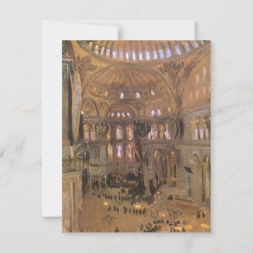 Sketch of Santa Sophia by John Singer Sargent Holiday Card
