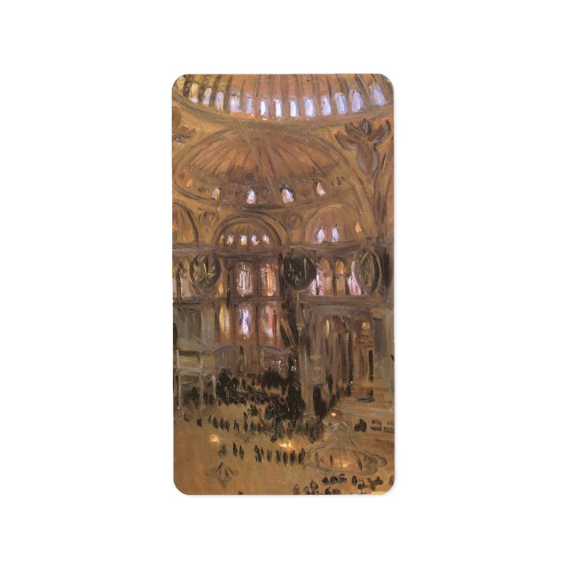 Sketch of Santa Sophia by John Singer Sargent Label (Front)