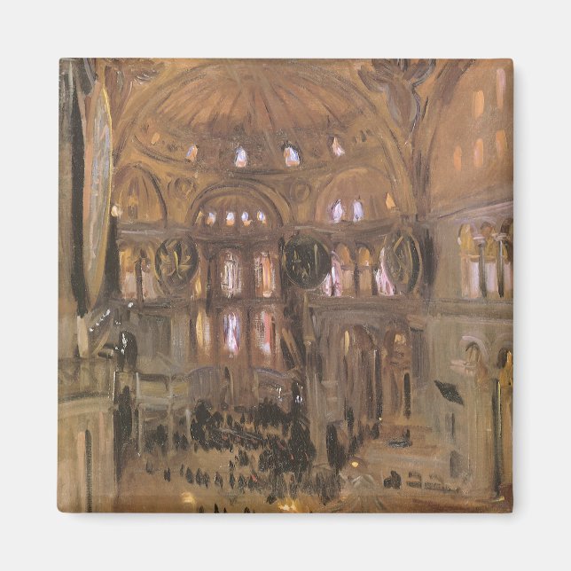 Sketch of Santa Sophia by John Singer Sargent Magnet (Front)