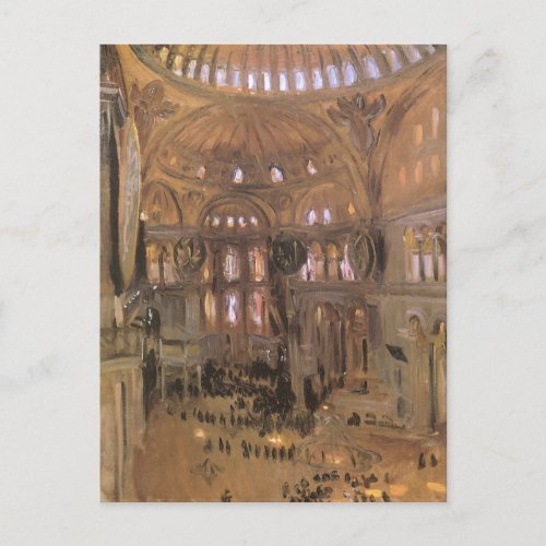 Sketch of Santa Sophia by John Singer Sargent Postcard