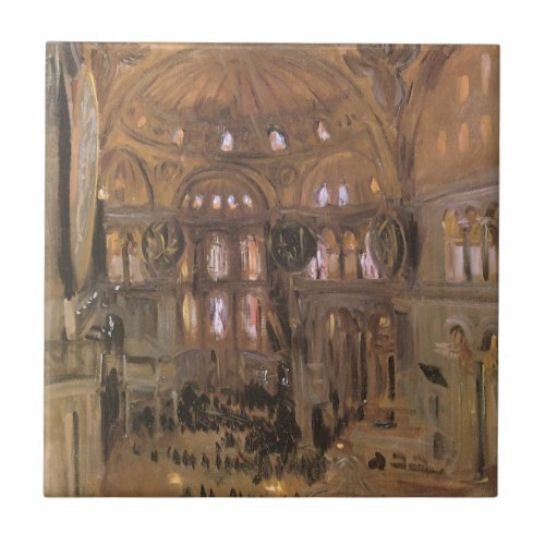 Sketch of Santa Sophia by John Singer Sargent Tile