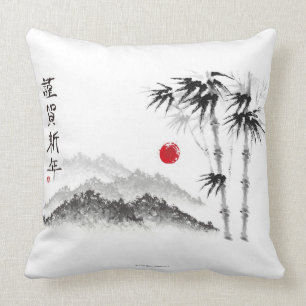 Sketch of Scenery Throw Pillow